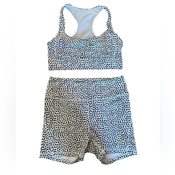 DO You Even Excel White Speckled Activewear Set Size M - Picture 4 of 13